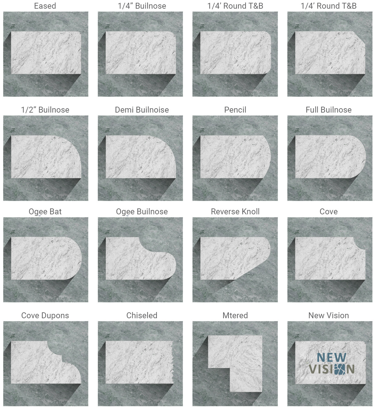Edge details - New Vision Granite